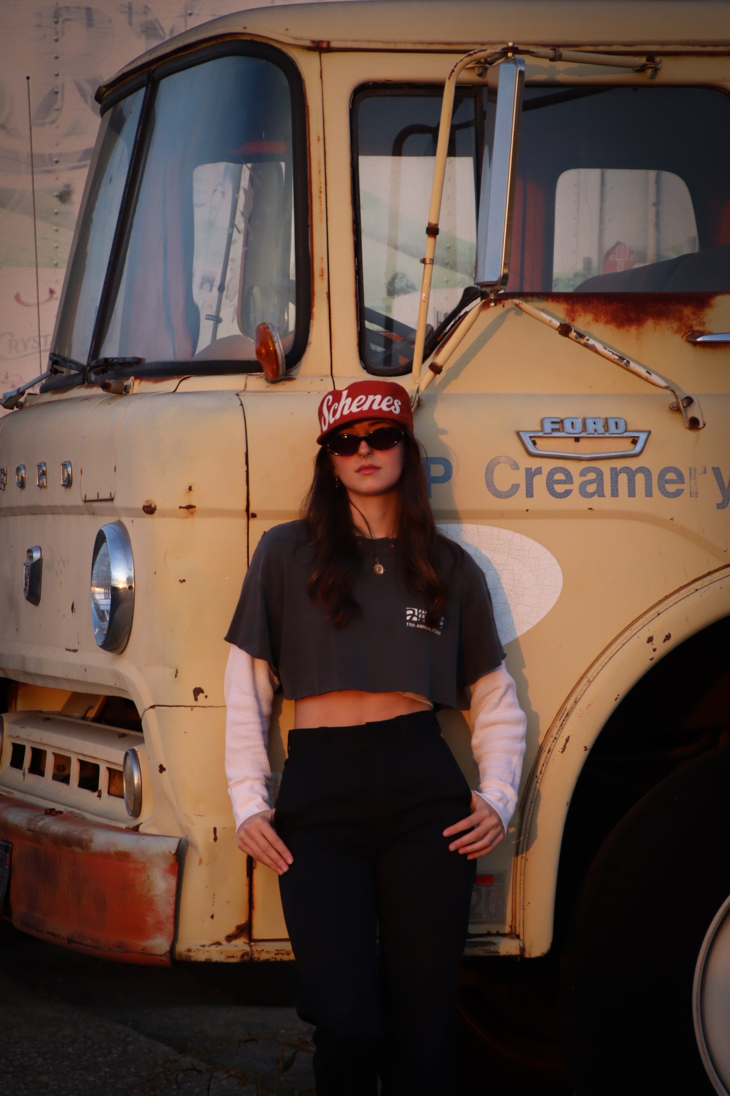 Burnt orange pan hat