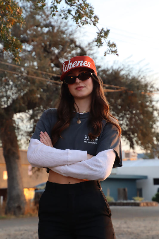 Burnt orange pan hat