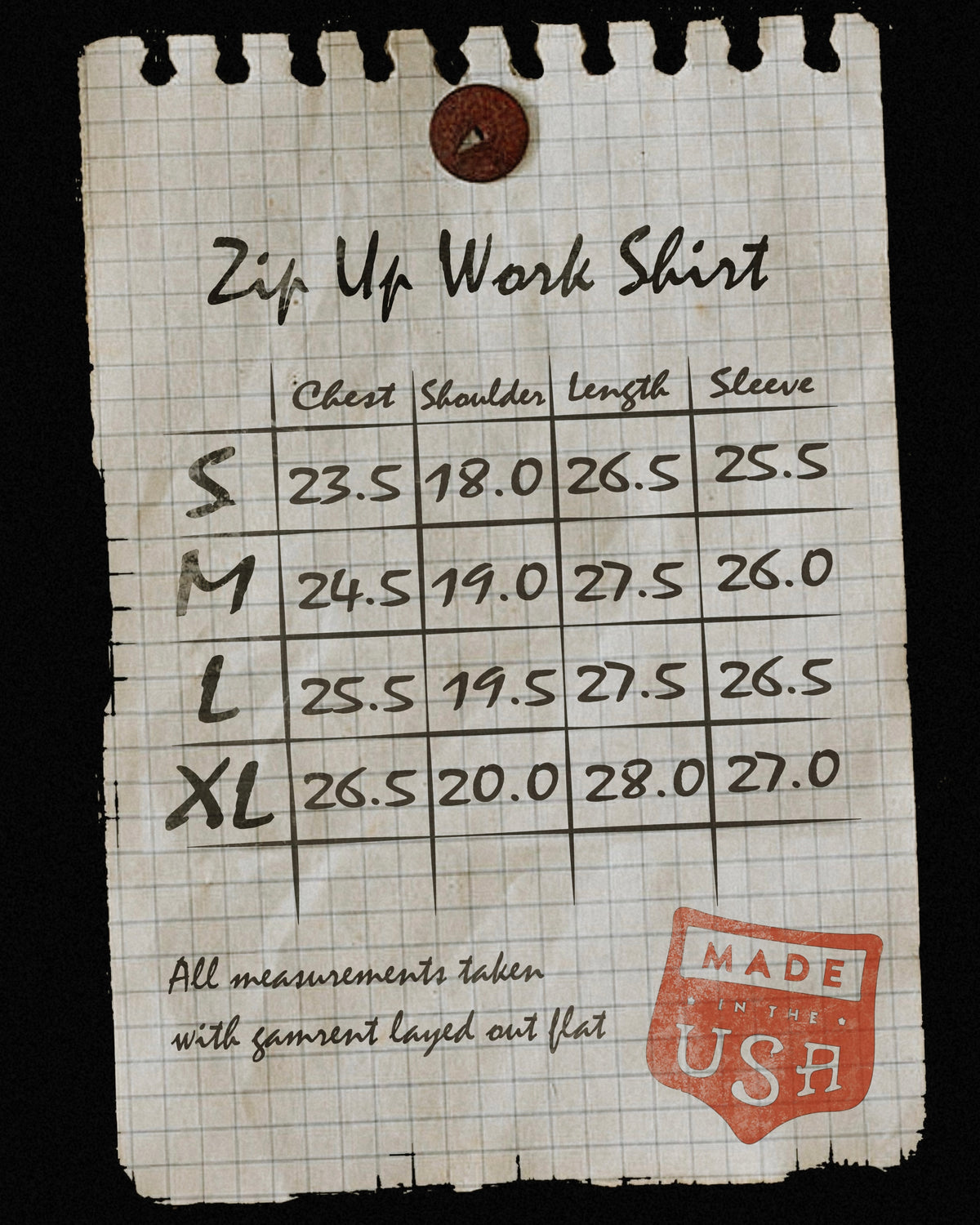Zip Up Work Shirt