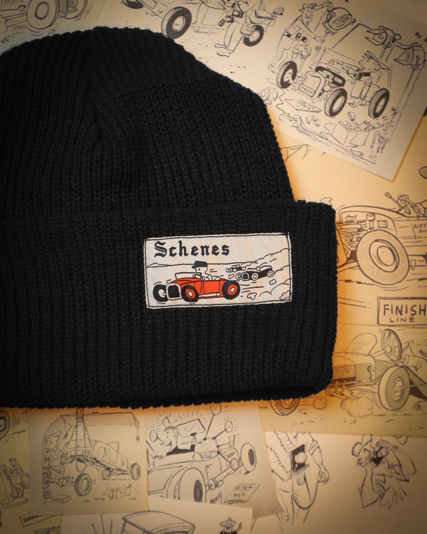 Beanie (Black with Orange)